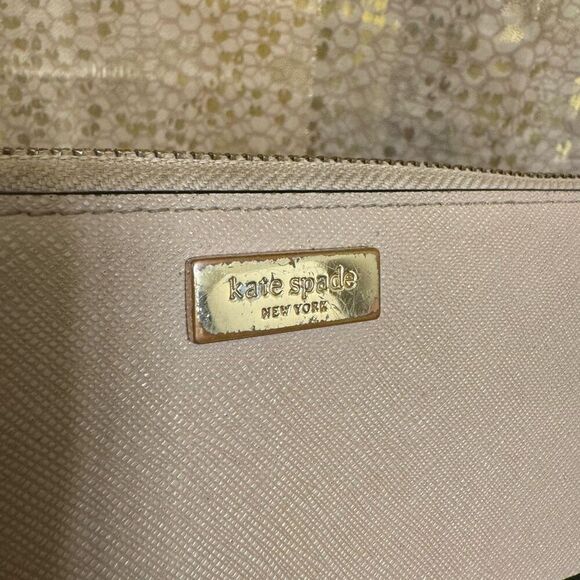 Kate Spade Beige Black Color Block Zip Full Size Wallet - Picture 3 of 7